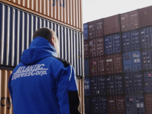 courier by cargo containers
