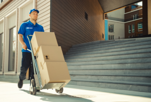 courier delivering packages