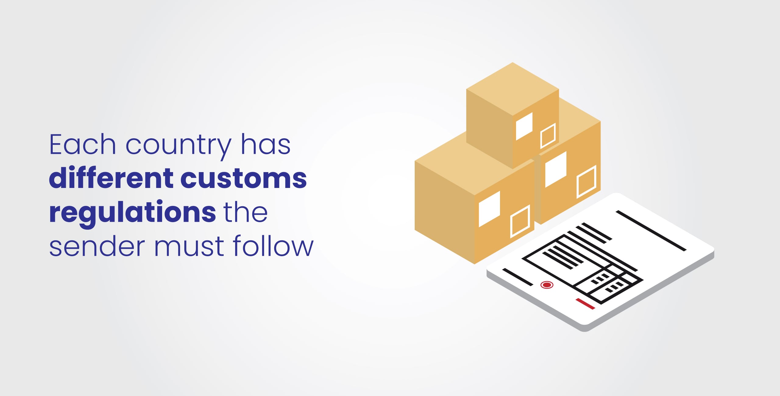 customs form and packages