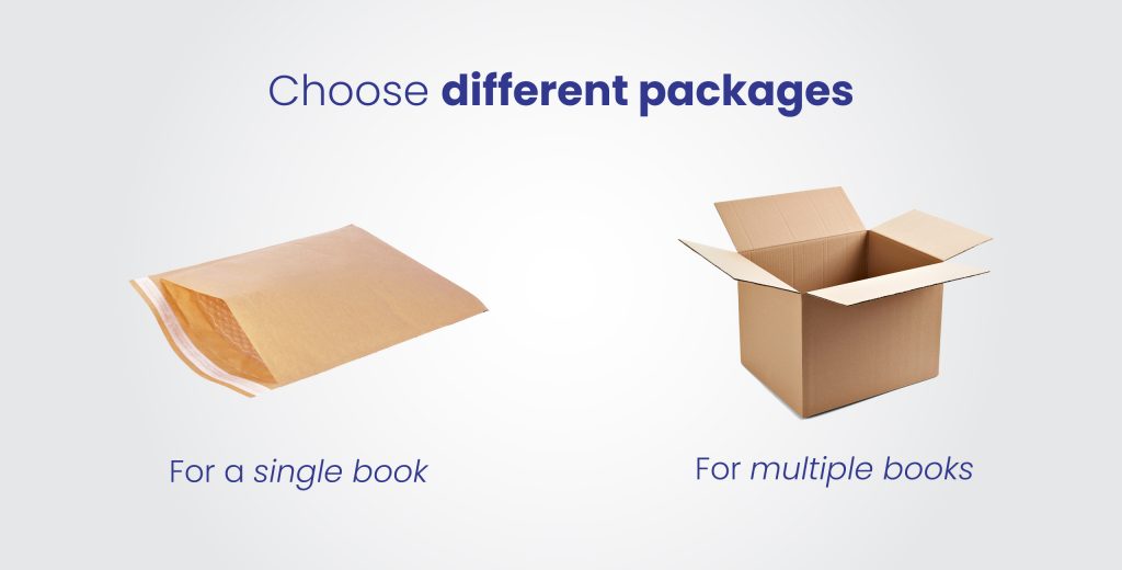 packages to ship books in