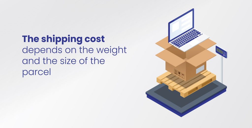 the cost of shipping laptops